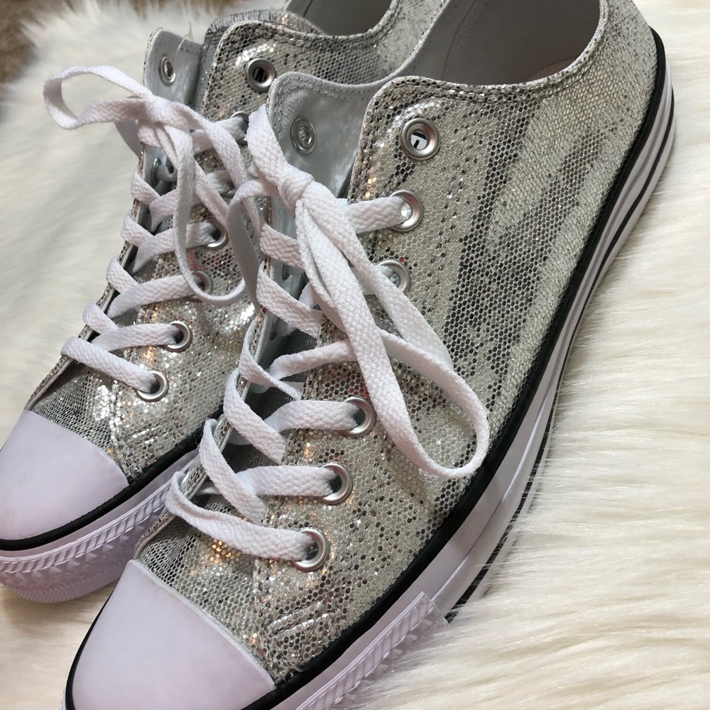 Converse Chuck Taylor Ox Silver Glitter ✨
